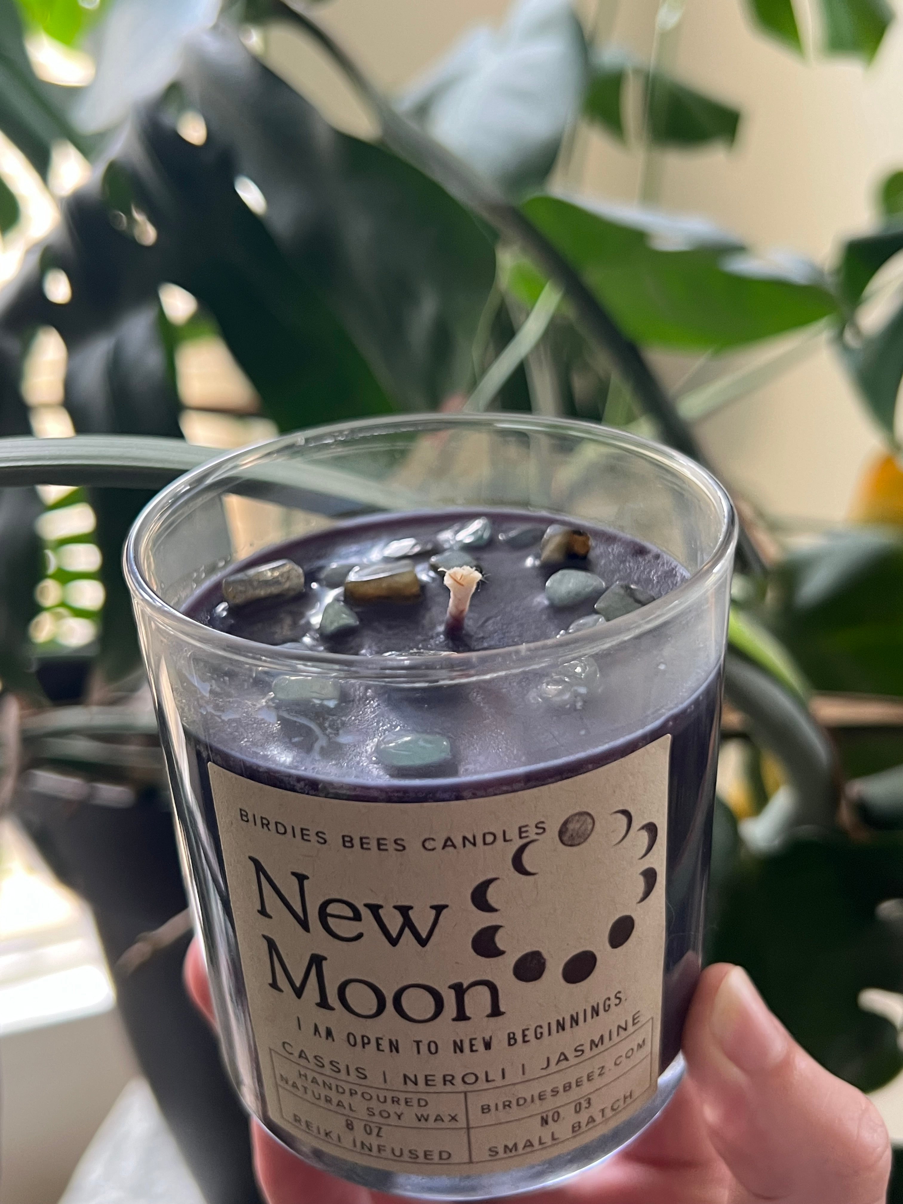 New Moon Candle 8 oz. | Bergamot, Rose & Musk Scent
