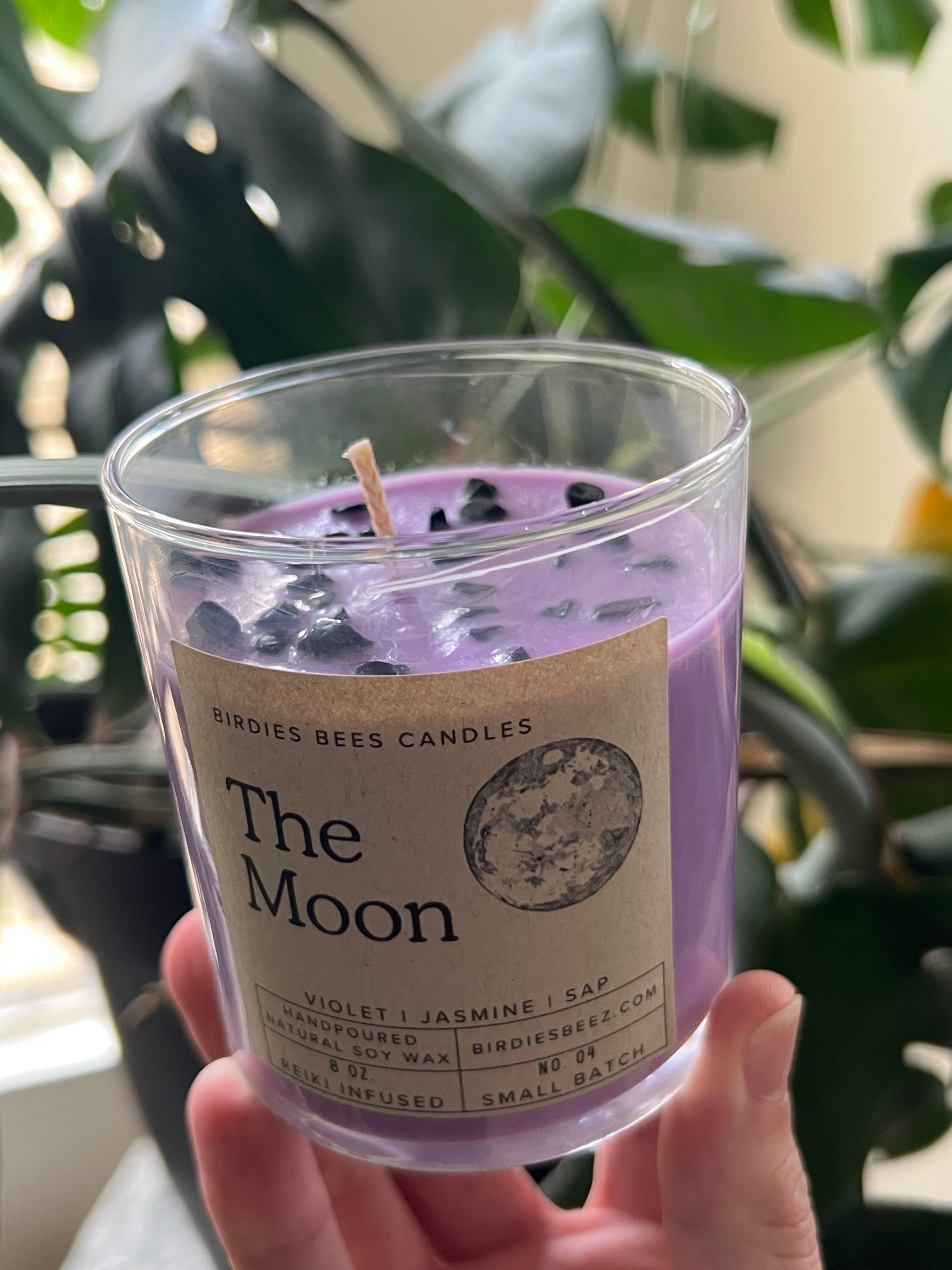 The Moon Candle 8 oz. | Violet, Jasmine & Sap