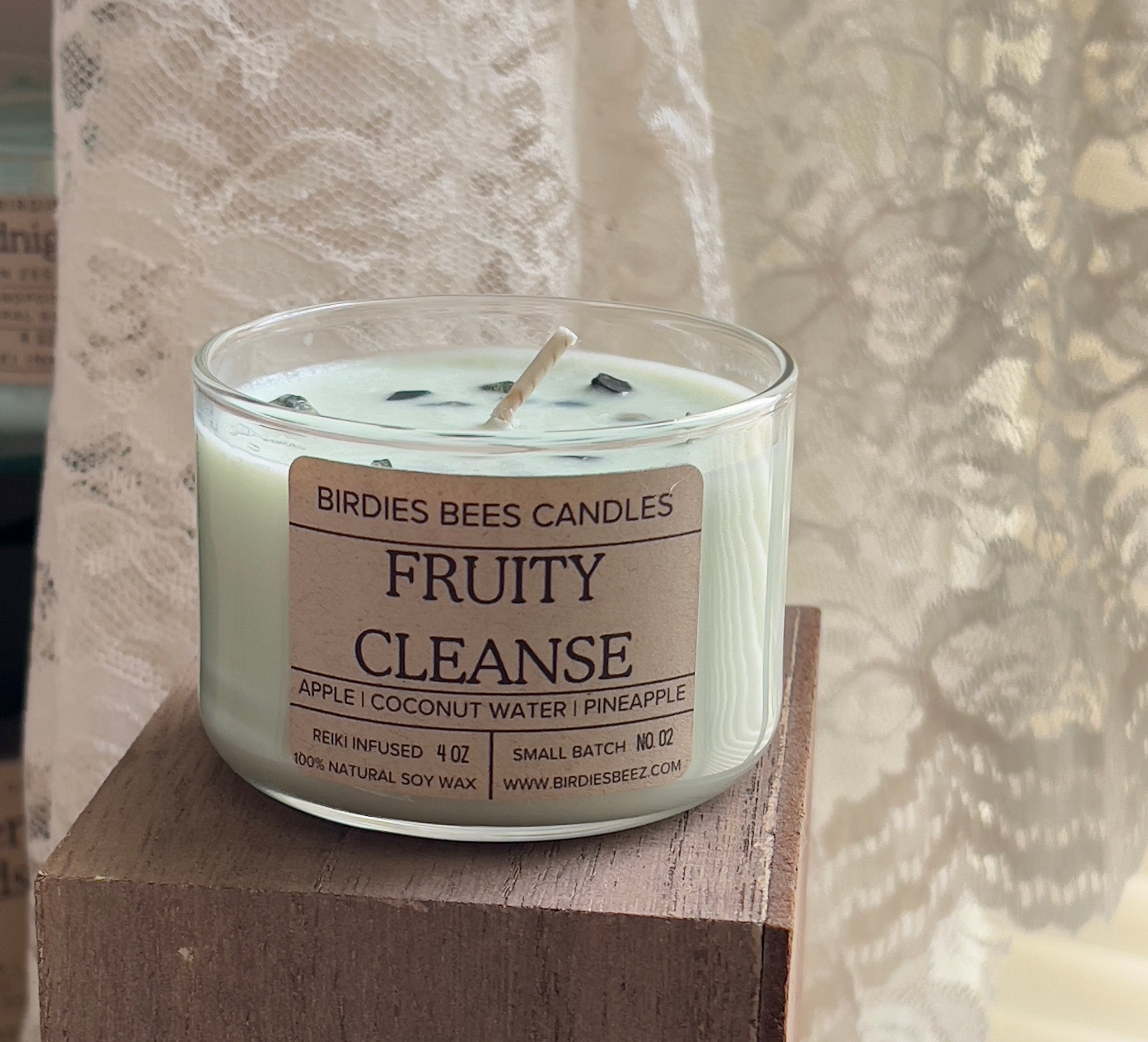 Fruity Cleanse Candle 4 oz. | Apple, Sage & Pineapple Scent
