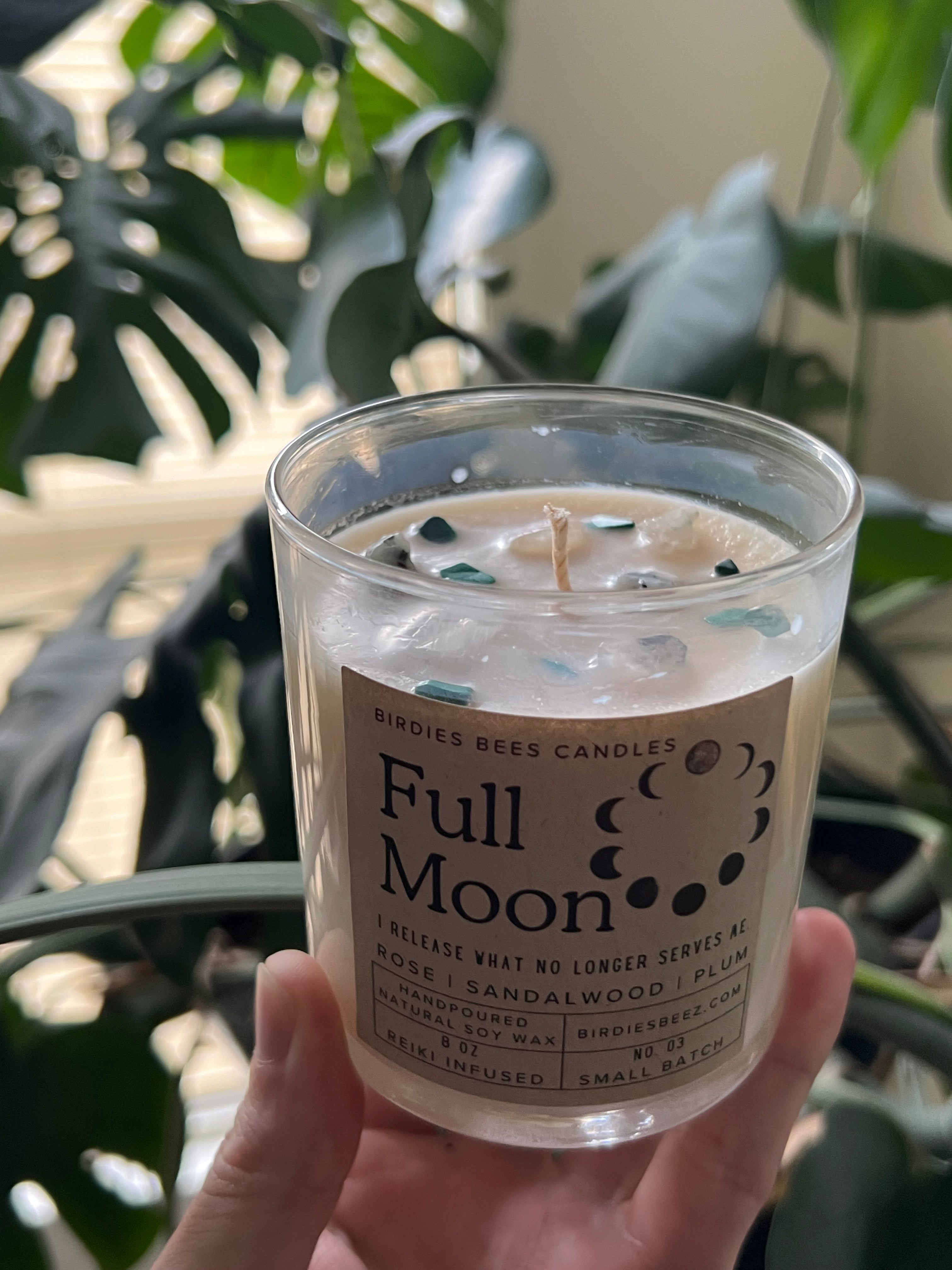 Full Moon Candle 8 oz. | Geranium, Rose & Raspberry