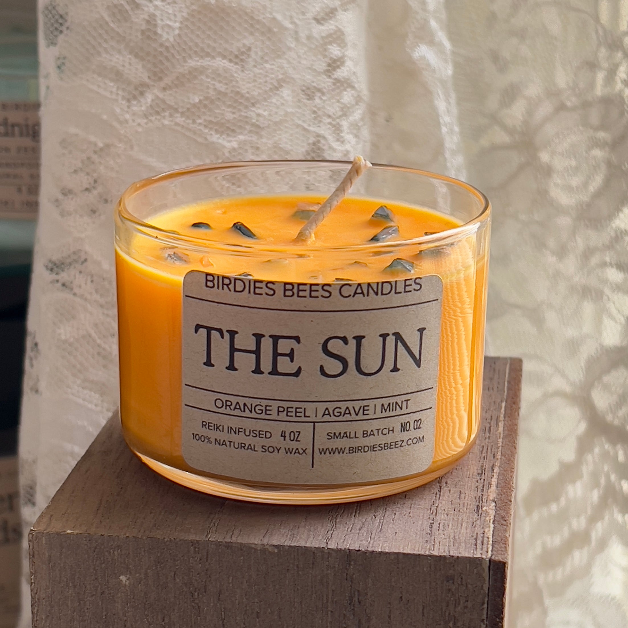 The Sun Candle 4 oz. | Orange Peel, Basil & Tomato Leaf Scent