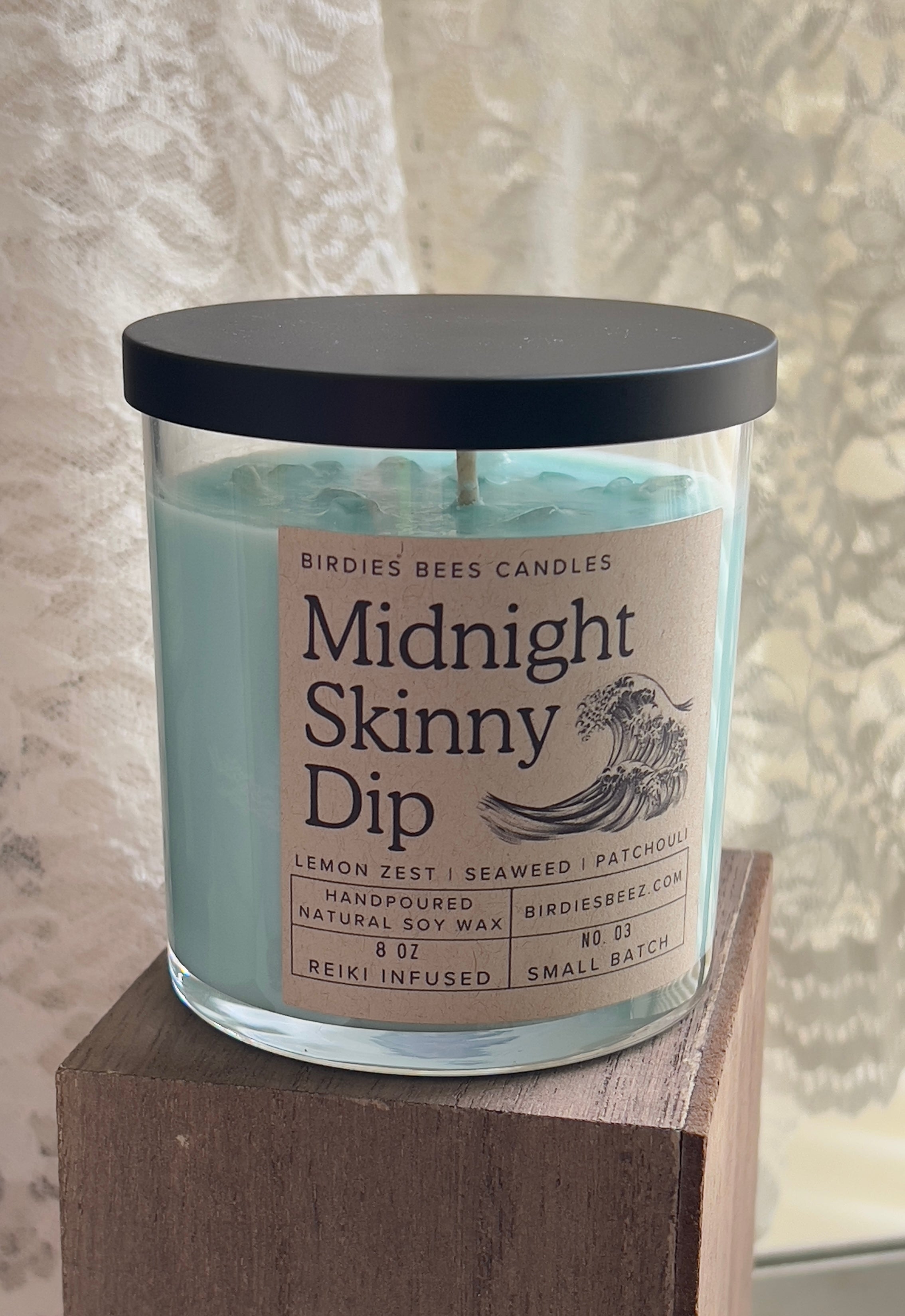Midnight Skinny Dip Candle 8 oz. | Bergamot, Cassis & Sea Scent