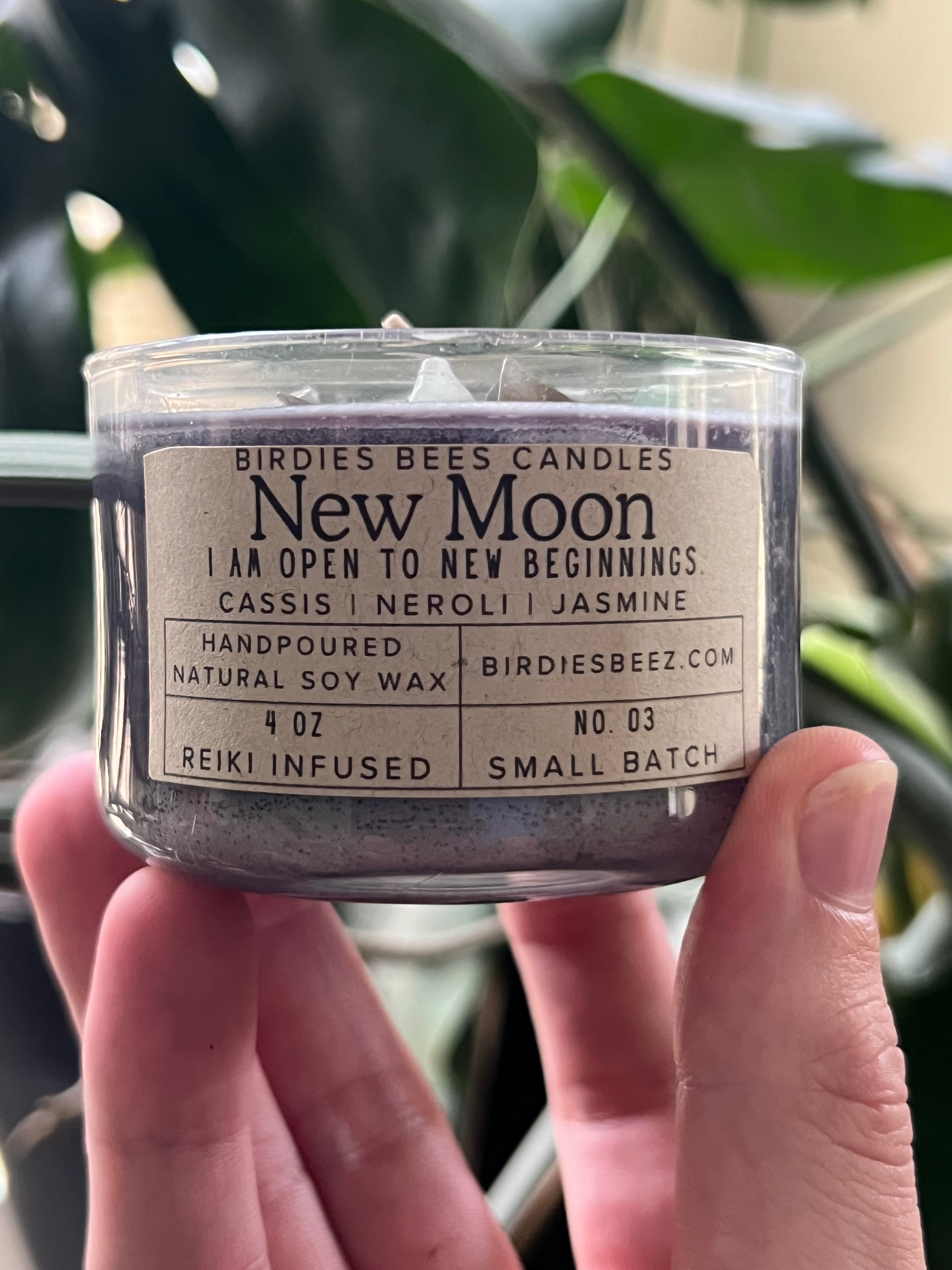 New Moon Candle 4 oz. | Bergamot, Rose & Musk Scent