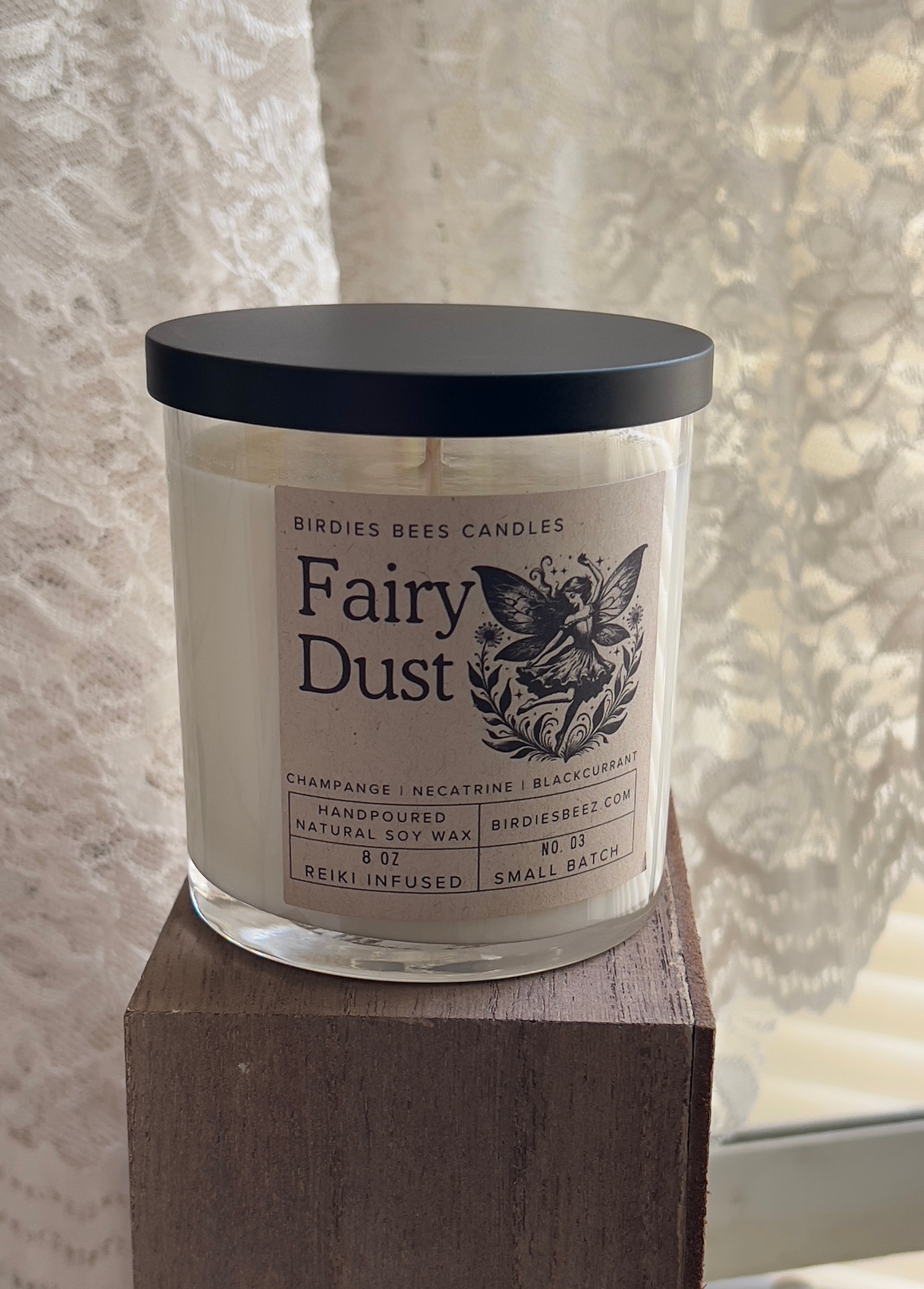 Fairy Dust Candle 8 oz. | Champagne, Nectarine & Blackcurrant