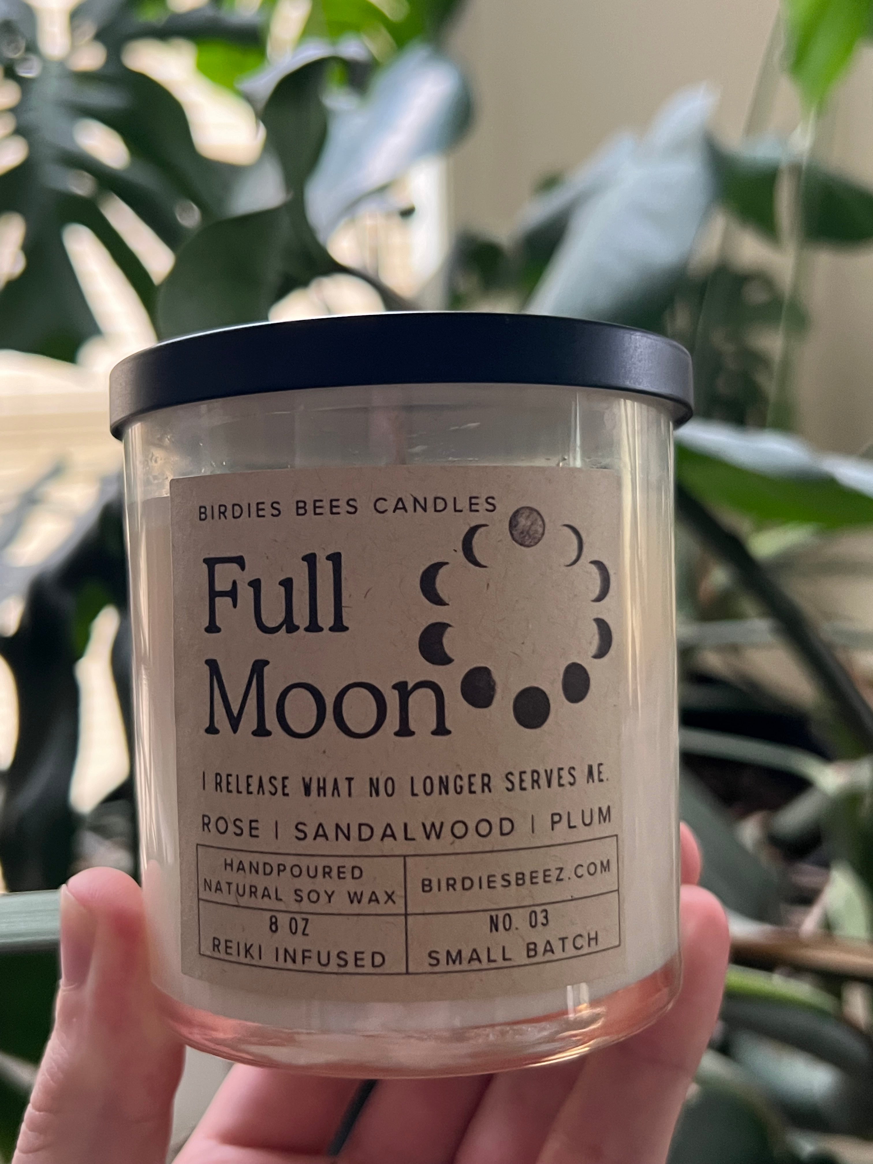 Full Moon Candle 8 oz. | Geranium, Rose & Raspberry