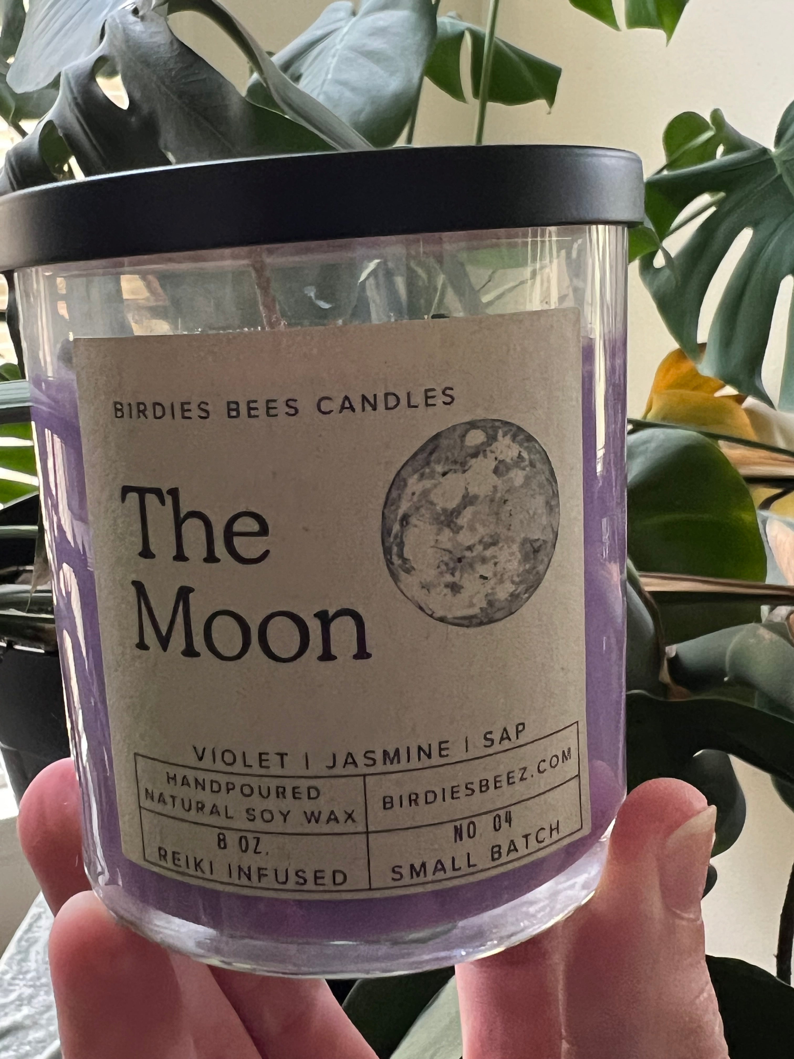 The Moon Candle 8 oz. | Violet, Jasmine & Sap
