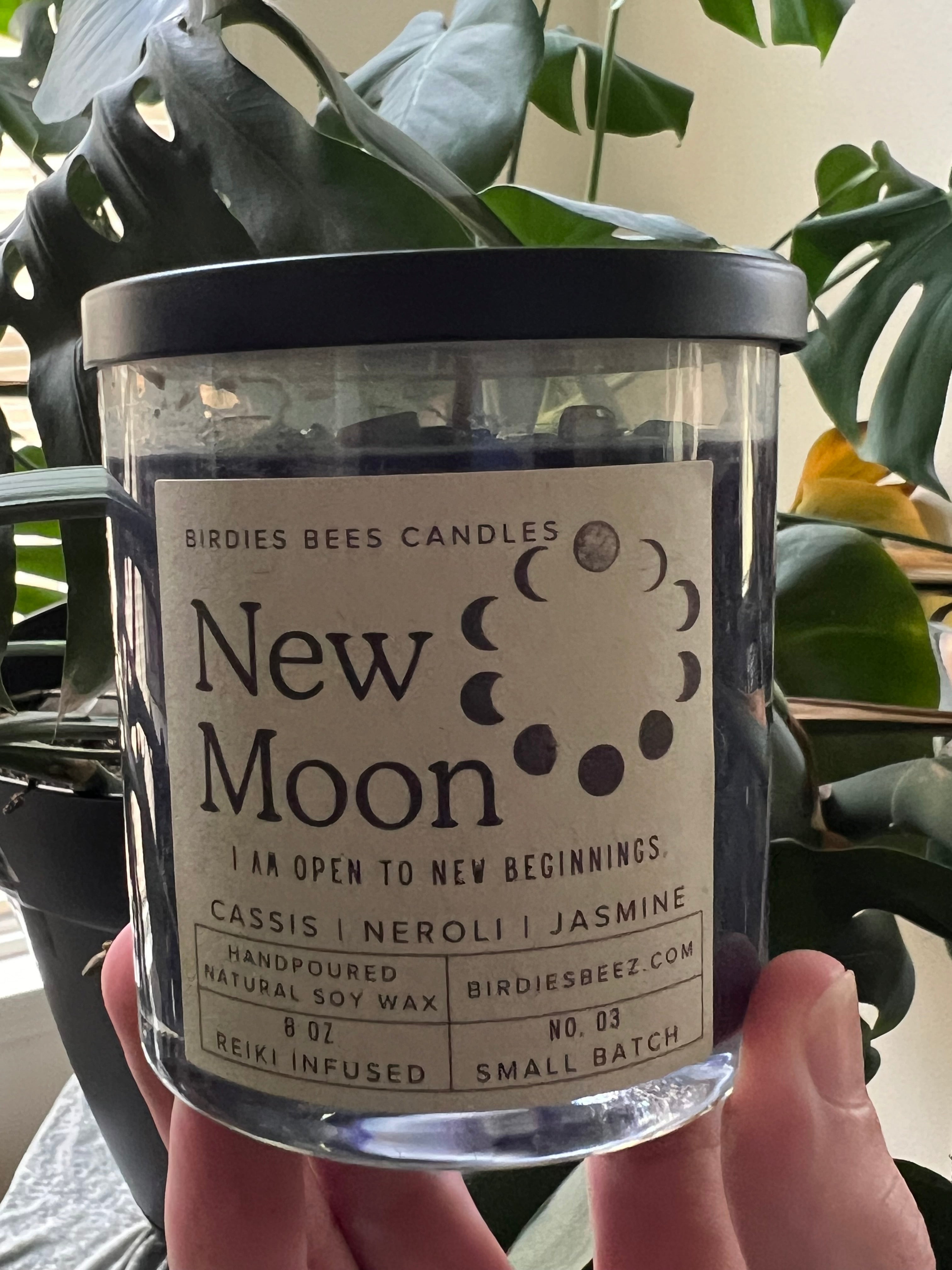 New Moon Candle 8 oz. | Bergamot, Rose & Musk Scent