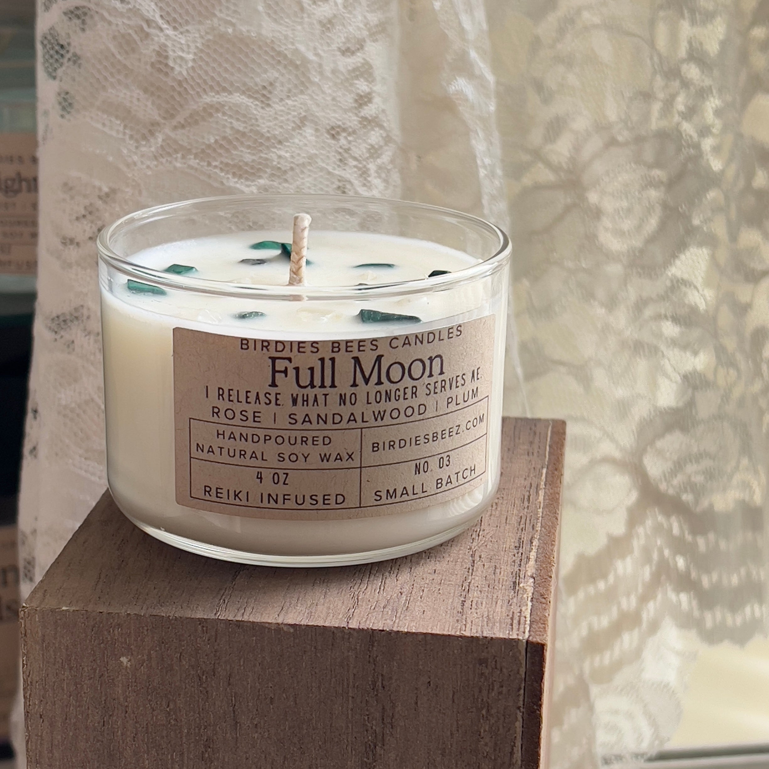 Full Moon Candle 4 oz. | Geranium, Rose & Raspberry