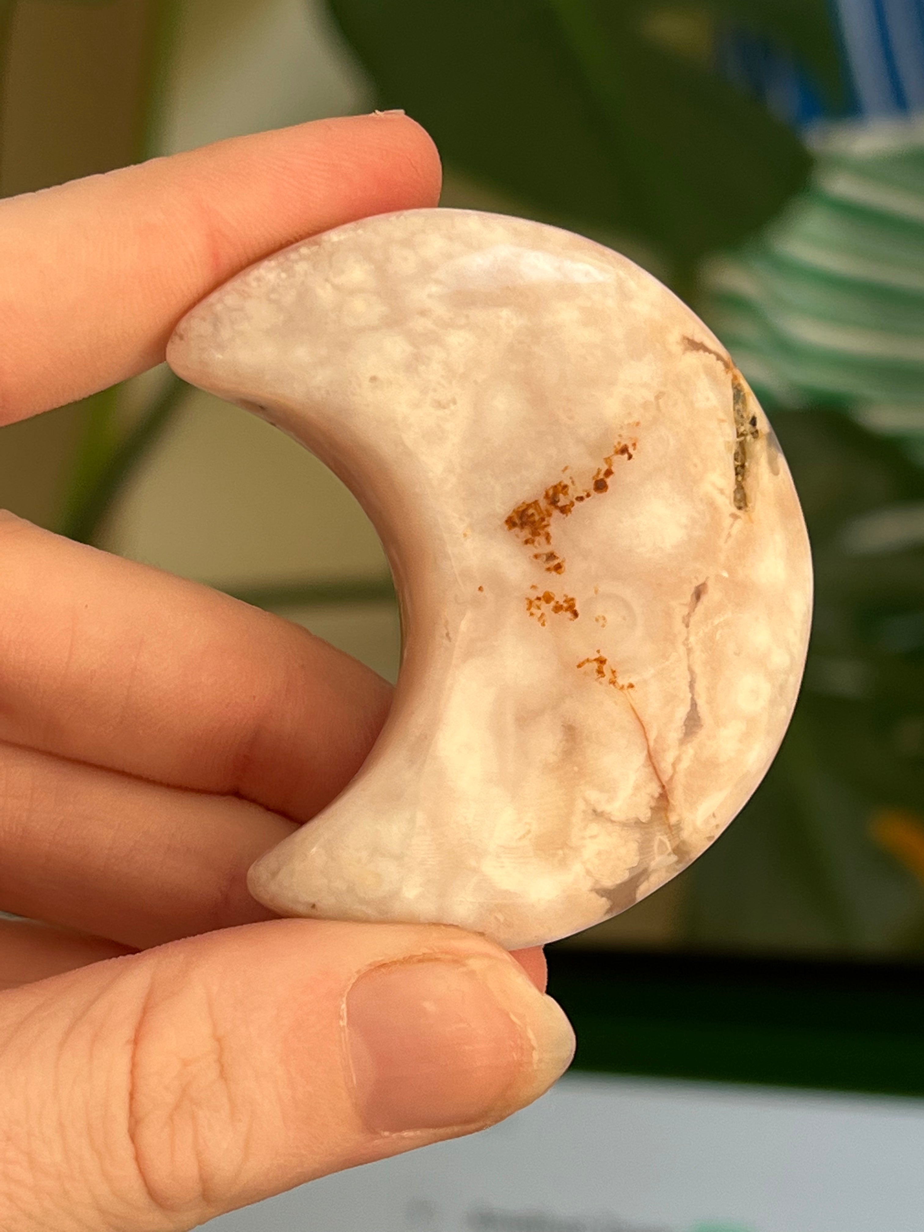Flower Agate Moon | A