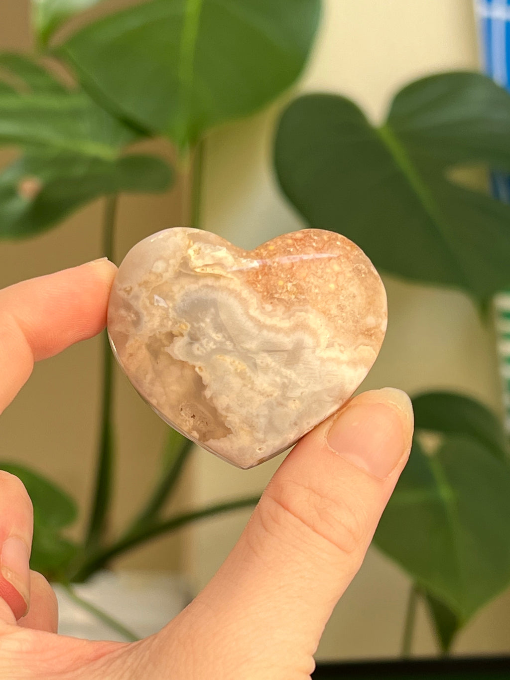 Flower Agate Heart | B
