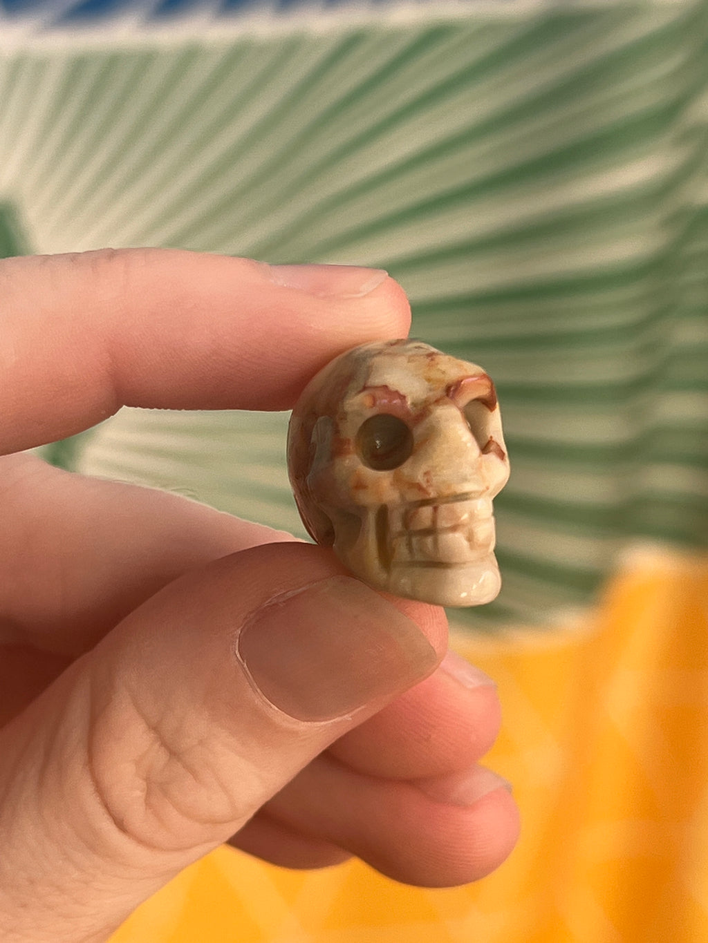 Crazy Lace Agate Skull | Mini